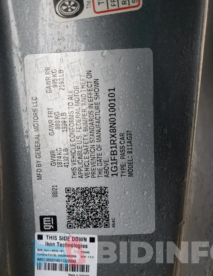1G1FB1RX8N0100101 Photo# 12