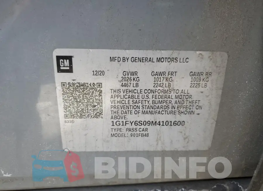 1G1FY6S09M4101600 Photo# 12