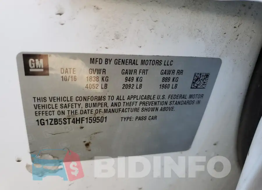 1G1ZB5ST4HF159501 Photo# 12
