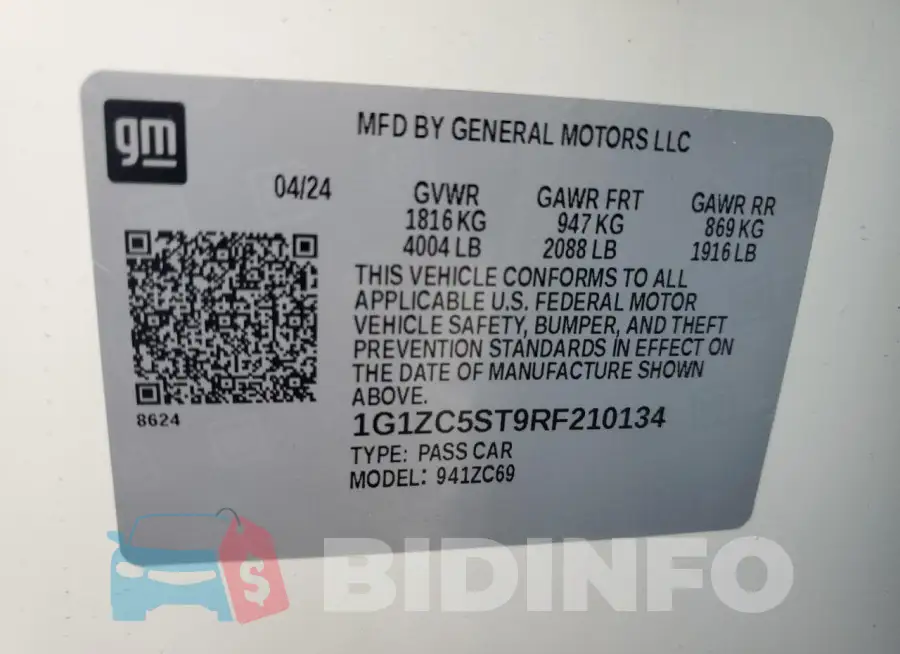 1G1ZC5ST9RF210134 Photo# 12