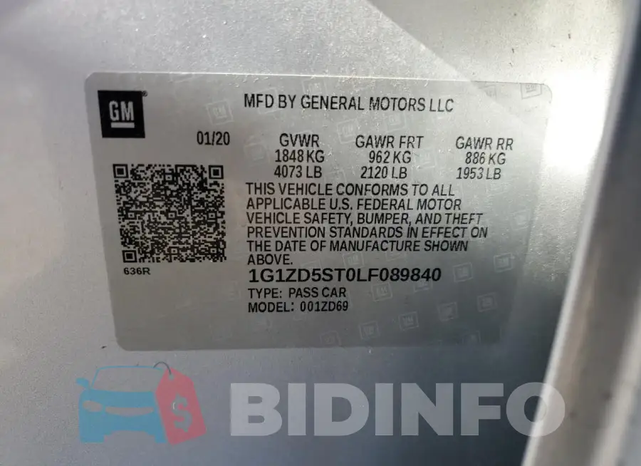 1G1ZD5ST0LF089840 Photo# 12