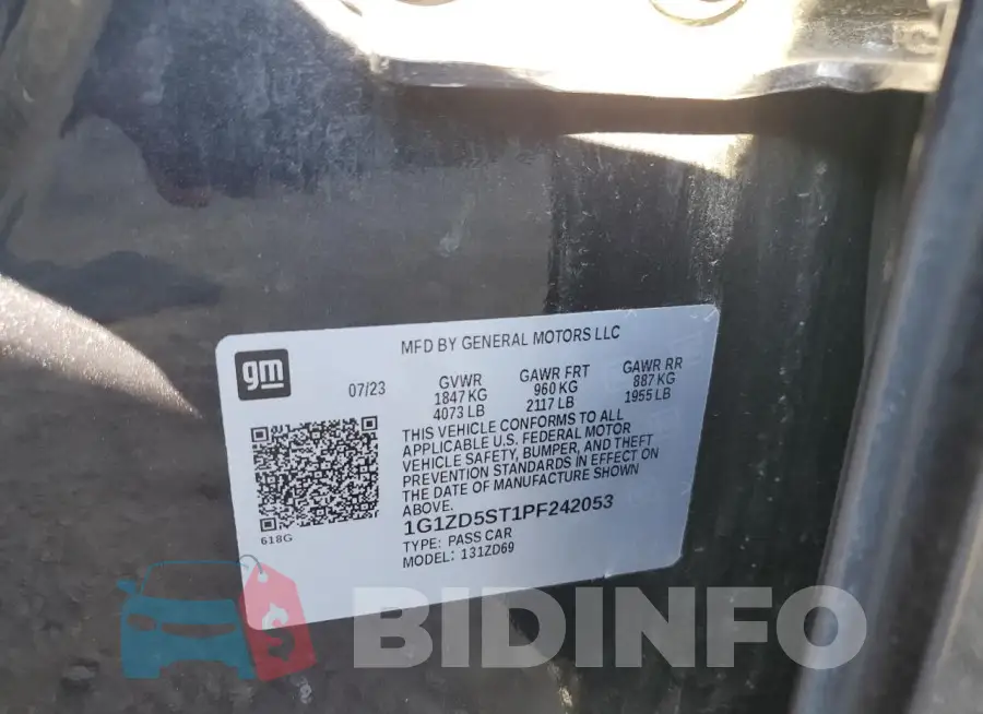 1G1ZD5ST1PF242053 Photo# 12