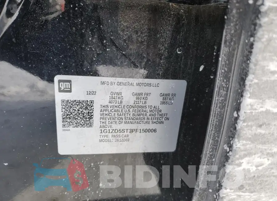 1G1ZD5ST3PF150006 Photo# 13