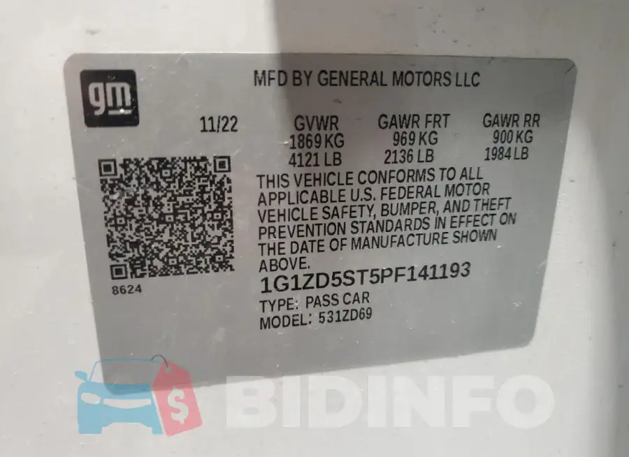 1G1ZD5ST5PF141193 Photo# 12