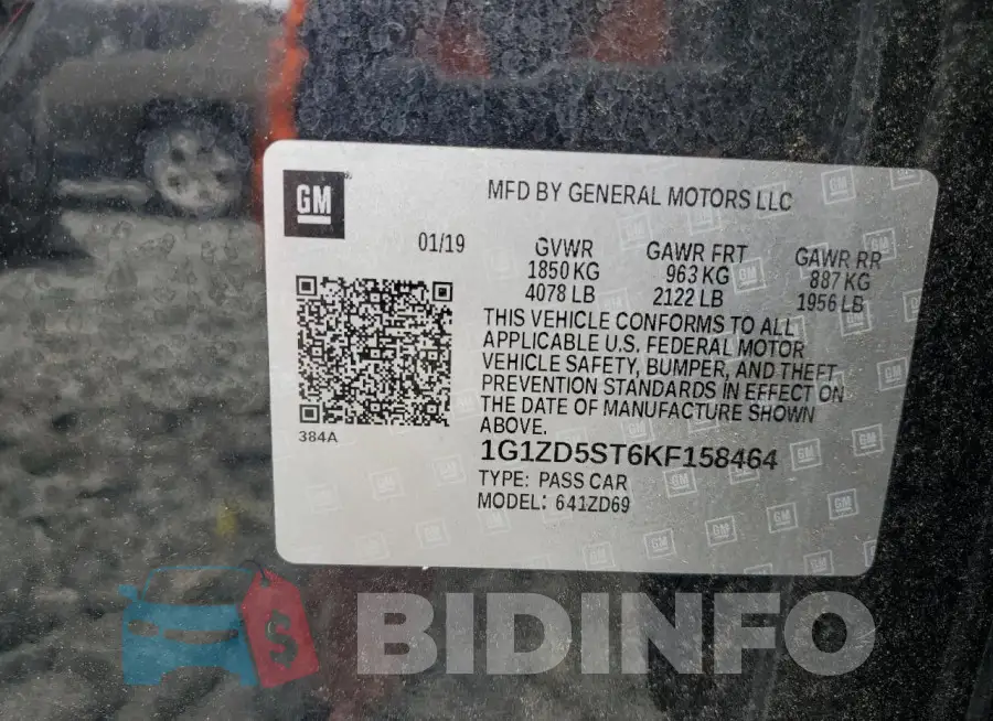 1G1ZD5ST6KF158464 Photo# 12