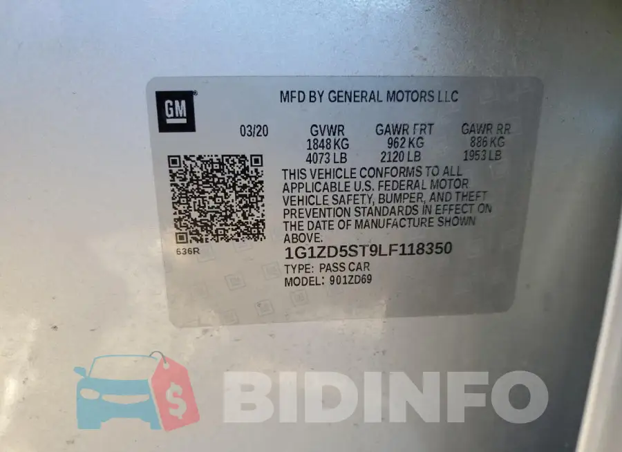 1G1ZD5ST9LF118350 Photo# 12
