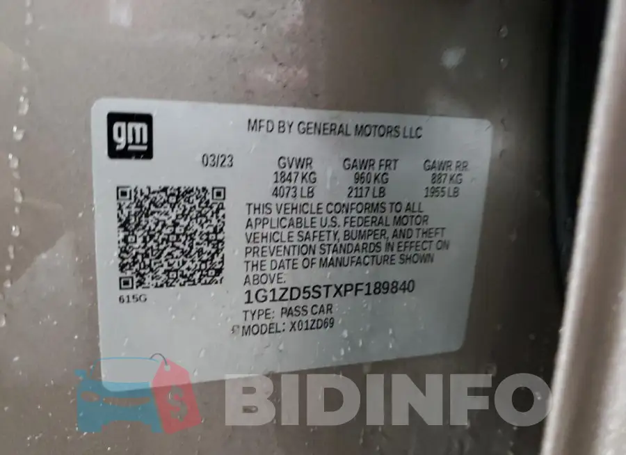 1G1ZD5STXPF189840 Photo# 12