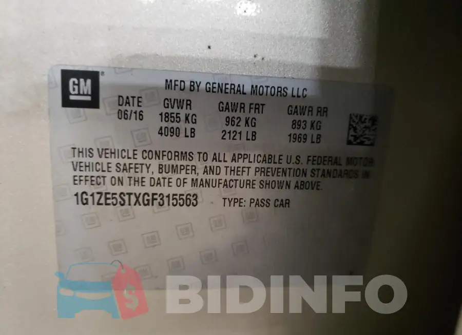 1G1ZE5STXGF315563 Photo# 13