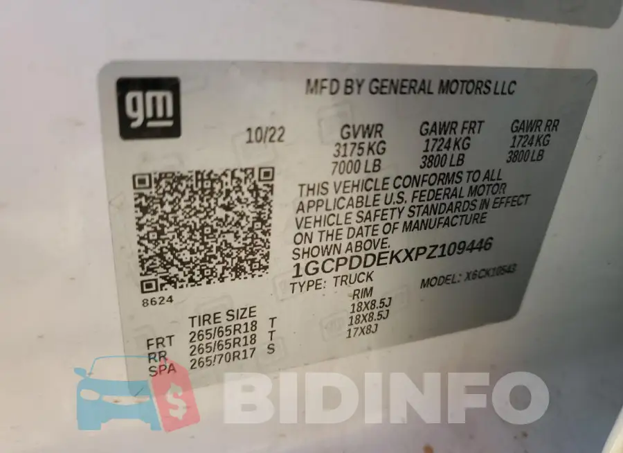 1GCPDDEKXPZ109446 Photo# 12