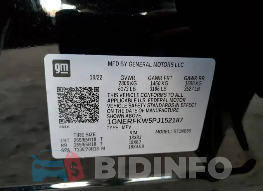 1GNERFKW5PJ152187 Photo# 13