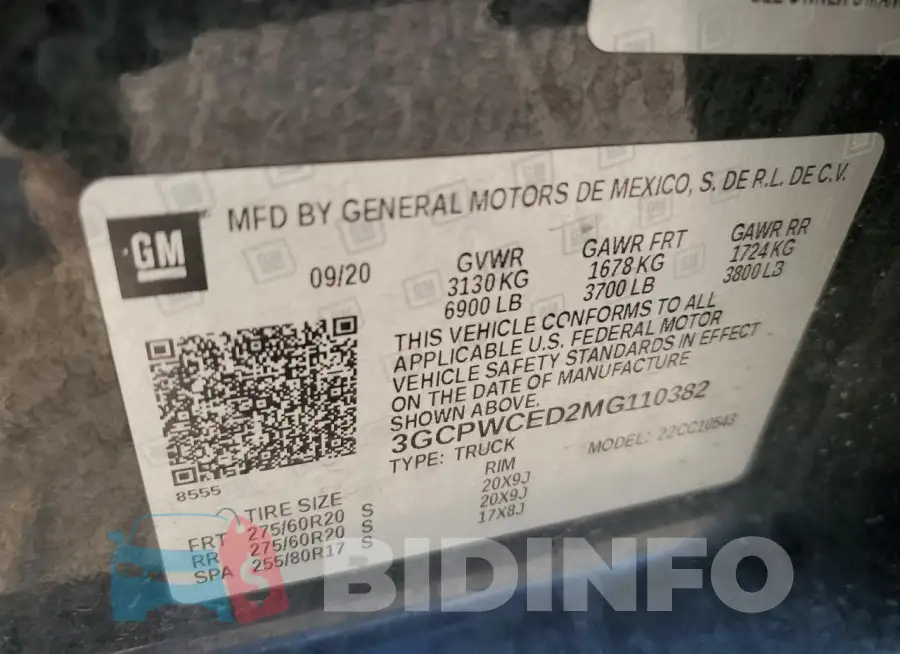 3GCPWCED2MG110382 Photo# 12