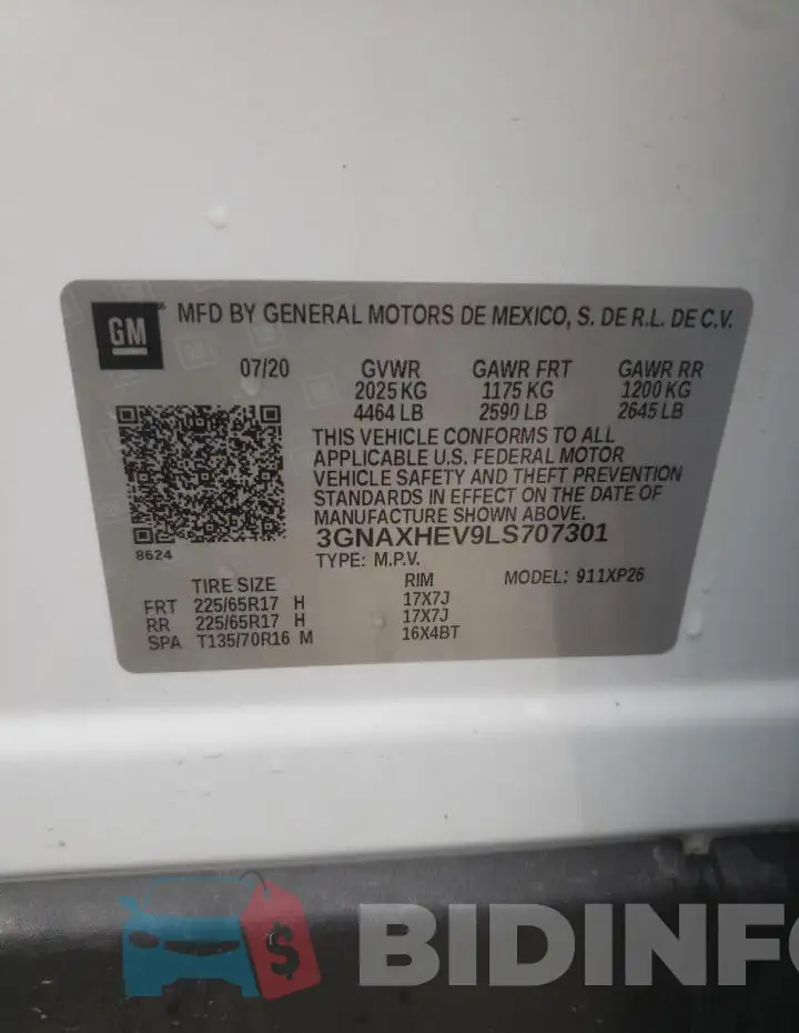 3GNAXHEV9LS707301 Photo# 14