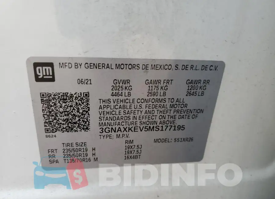 3GNAXKEV5MS177195 Photo# 13
