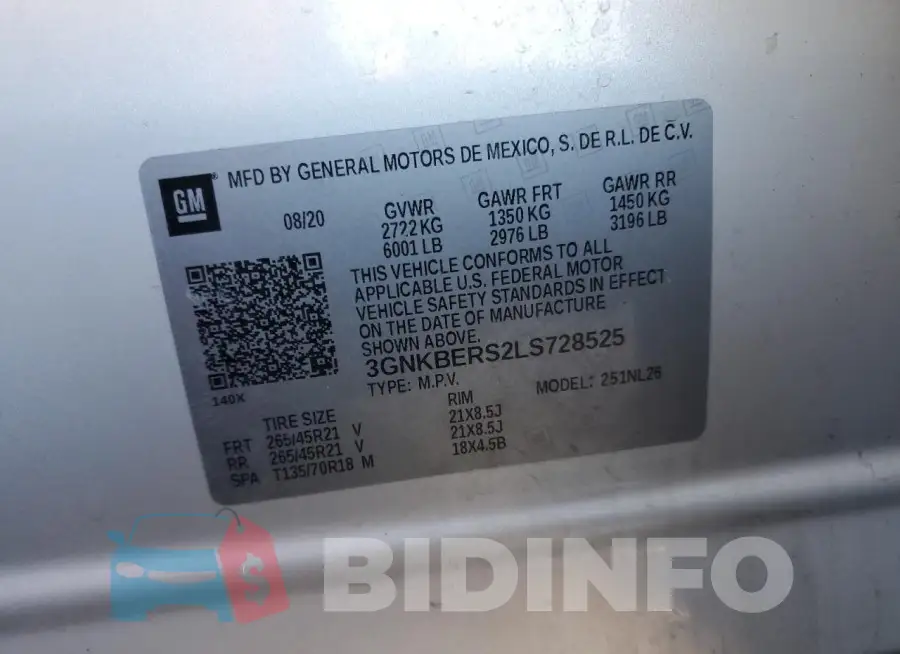 3GNKBERS2LS728525 Photo# 13