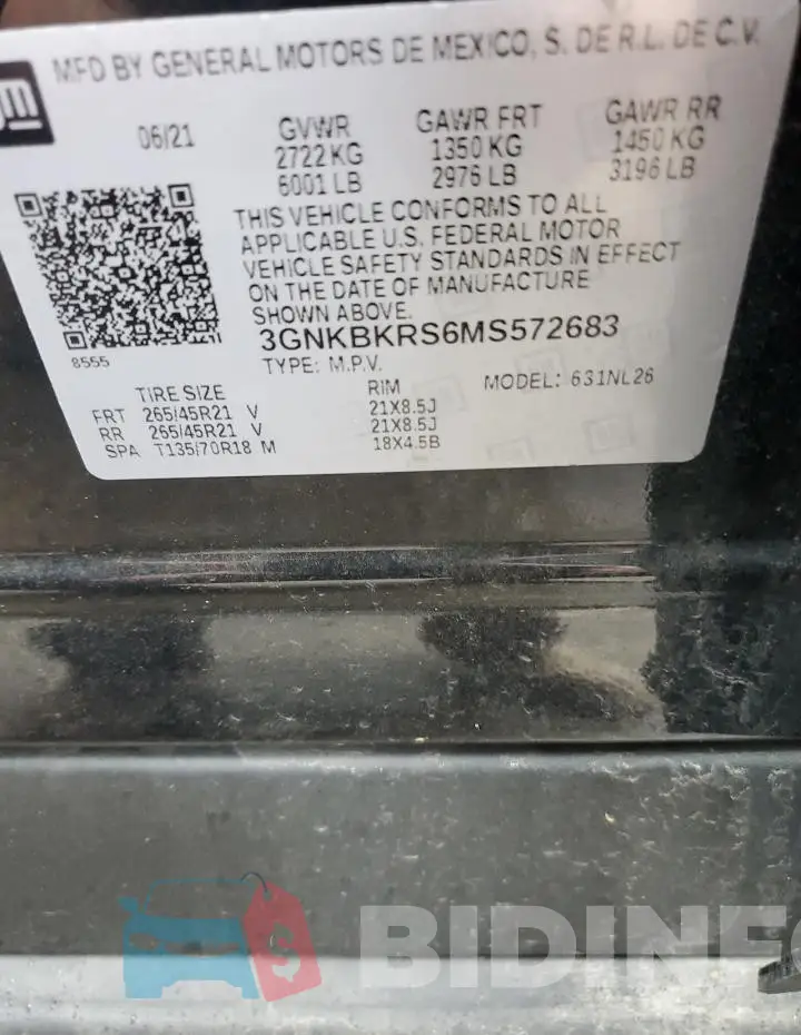 3GNKBKRS6MS572683 Photo# 13