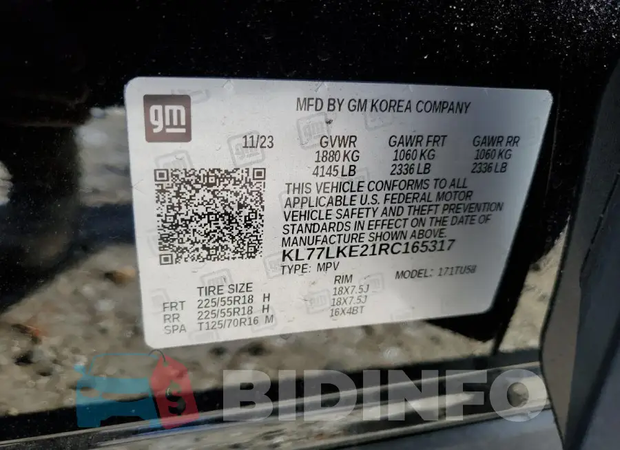KL77LKE21RC165317 Photo# 14