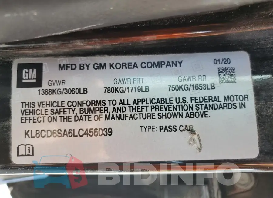 KL8CD6SA6LC456039 Photo# 12