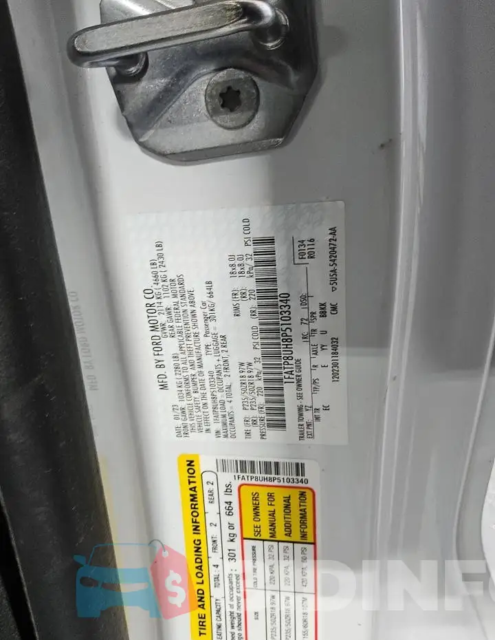 1FATP8UH8P5103340 Photo# 13