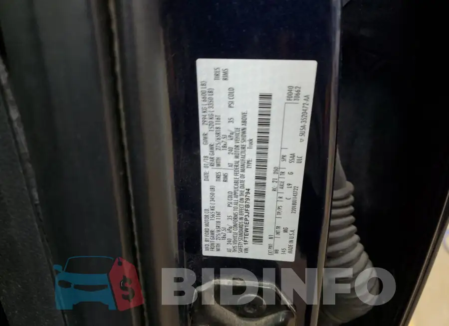 1FTEW1EP3JFB79794 Photo# 12
