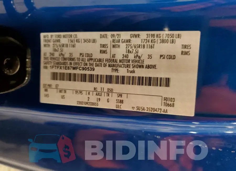 1FTFX1E87MFC90539 Photo# 13