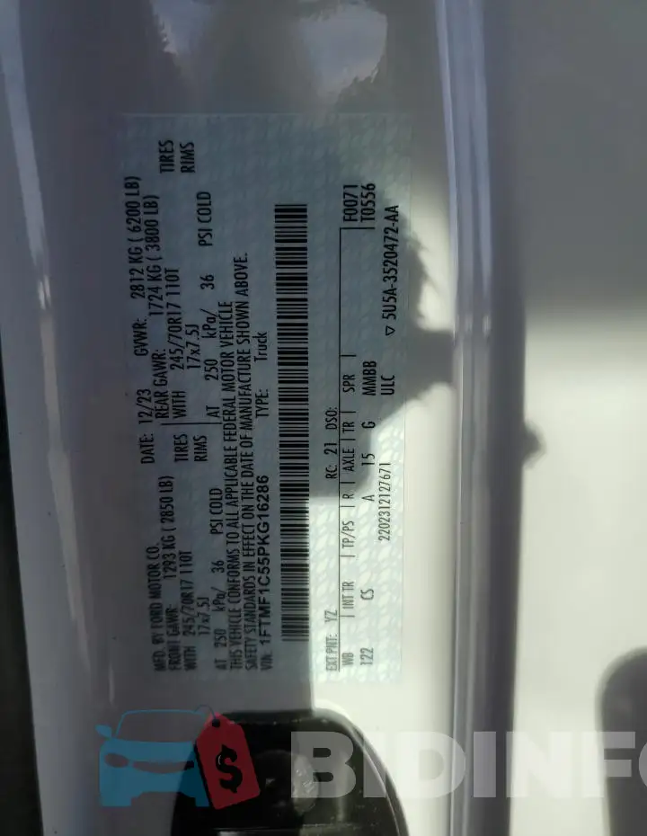 1FTMF1C55PKG16286 Photo# 12