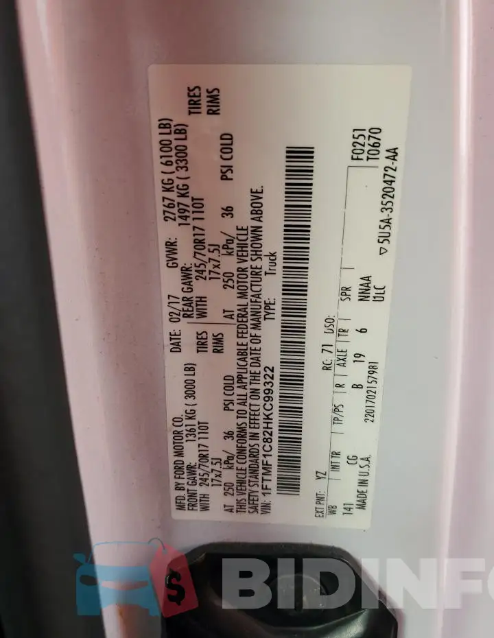 1FTMF1C82HKC99322 Photo# 12