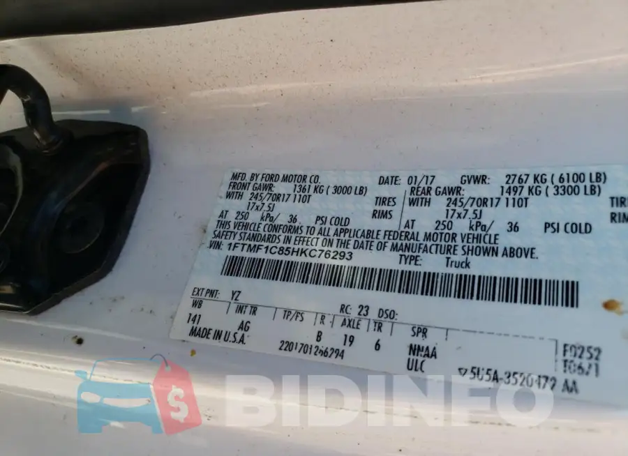1FTMF1C85HKC76293 Photo# 12