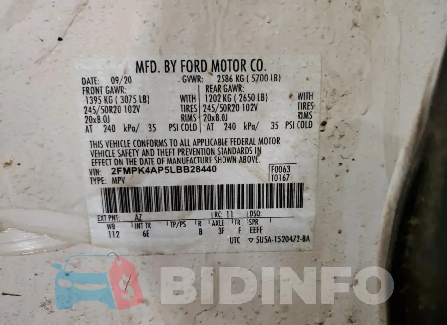 2FMPK4AP5LBB28440 Photo# 13