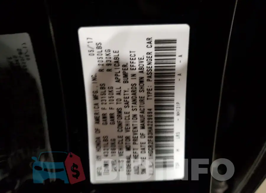 1HGCR2F83HA229694 Photo# 12