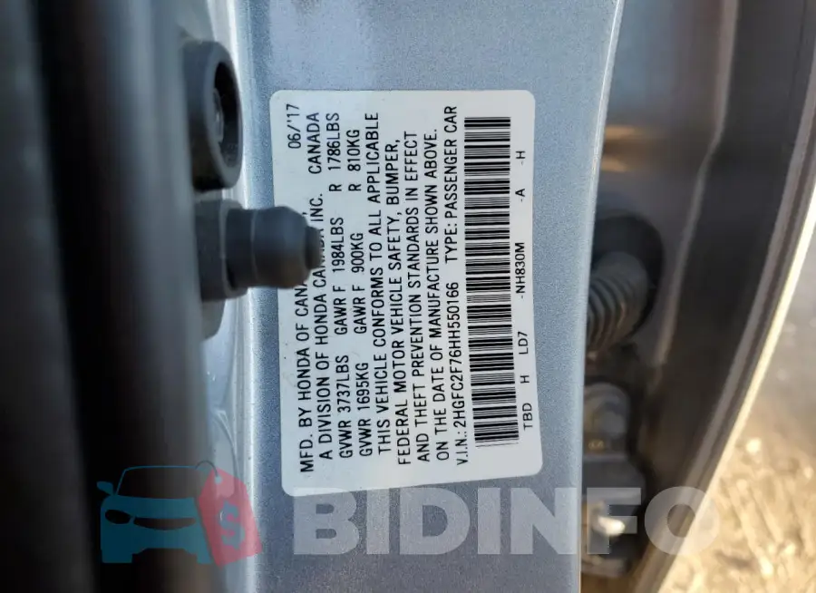 2HGFC2F76HH550166 Photo# 12