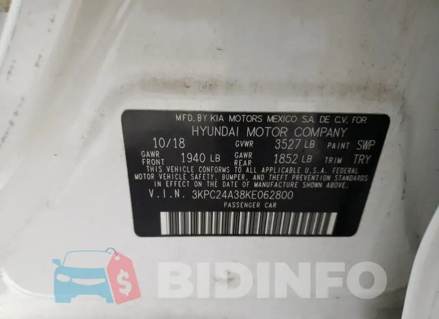 3KPC24A38KE062800 Photo# 12