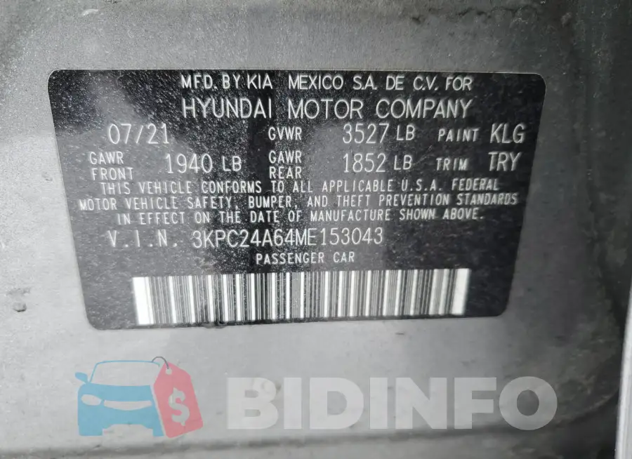 3KPC24A64ME153043 Photo# 12
