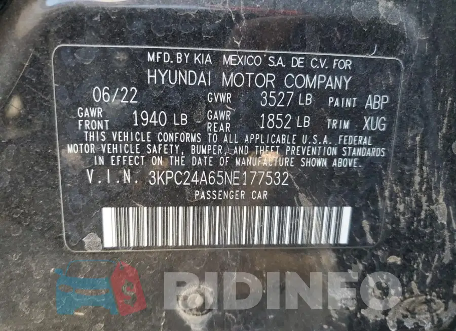 3KPC24A65NE177532 Photo# 12