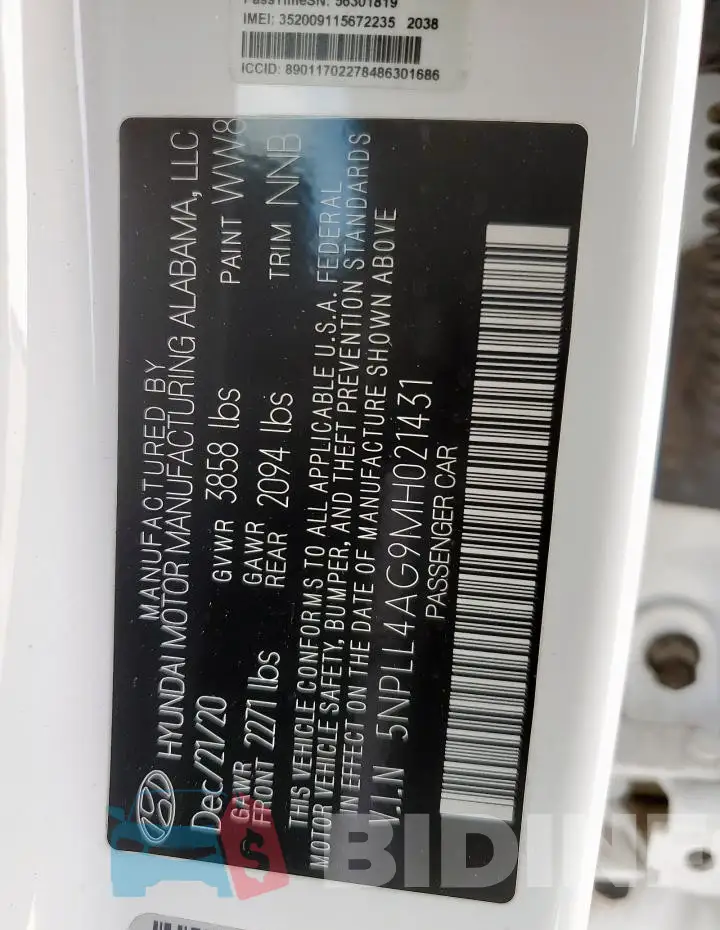 5NPLL4AG9MH021431 Photo# 12
