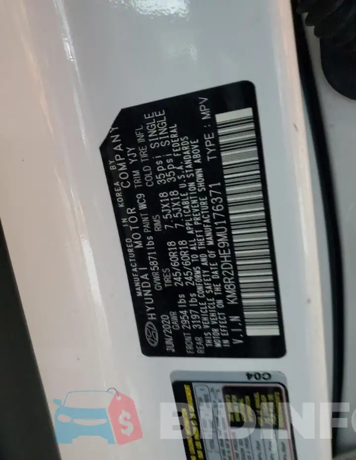 KM8R2DHE9MU176371 Photo# 14