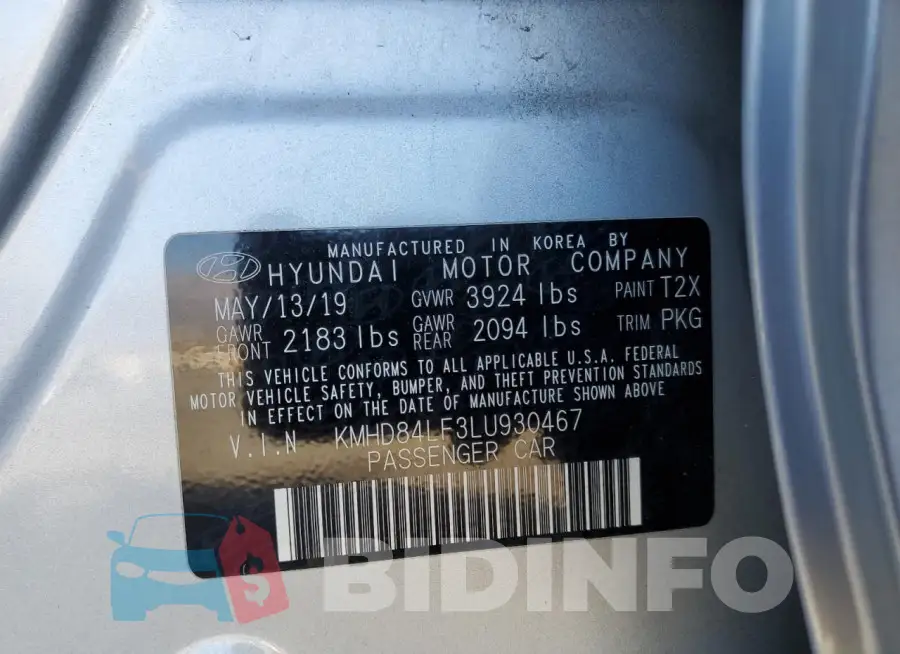 KMHD84LF3LU930467 Photo# 13