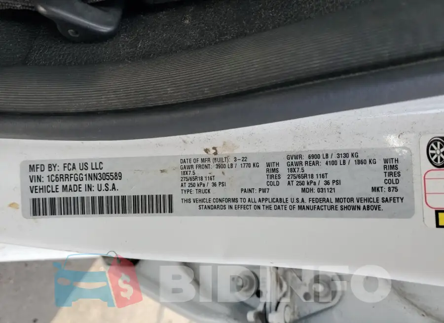 1C6RRFGG1NN305589 Photo# 13