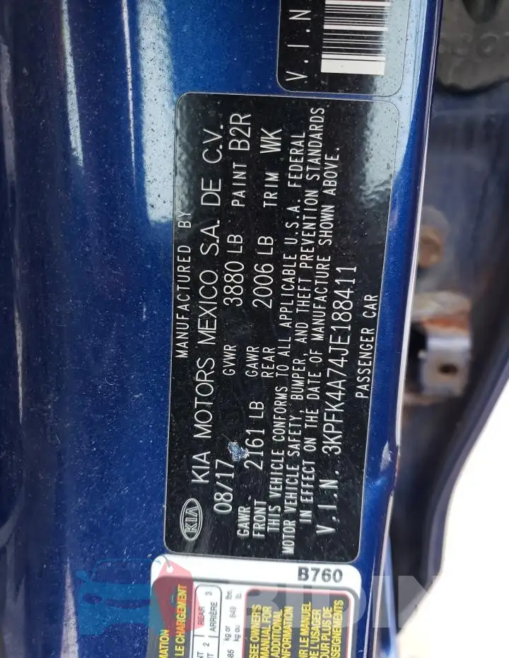 3KPFK4A74JE188411 Photo# 12