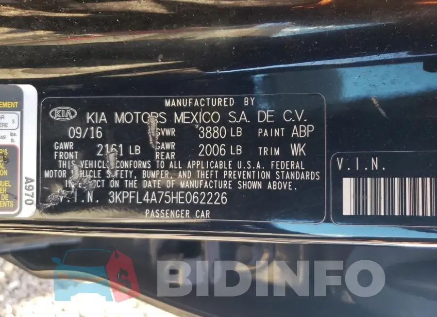 3KPFL4A75HE062226 Photo# 12