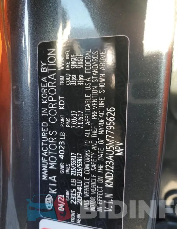 KNDJ23AU5M7795626 Photo# 13