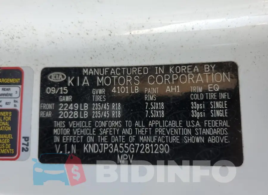KNDJP3A55G7281290 Photo# 13