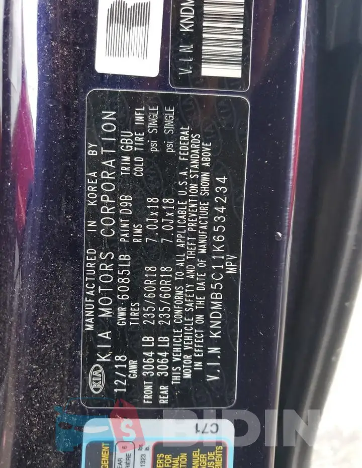 KNDMB5C11K6534234 Photo# 12