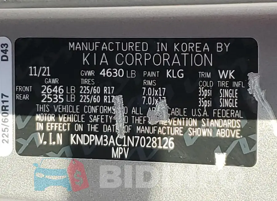 KNDPM3AC1N7028126 Photo# 13