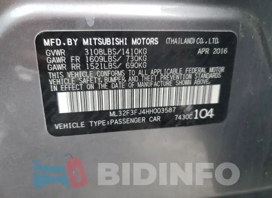 ML32F3FJ4HH003587 Photo# 13