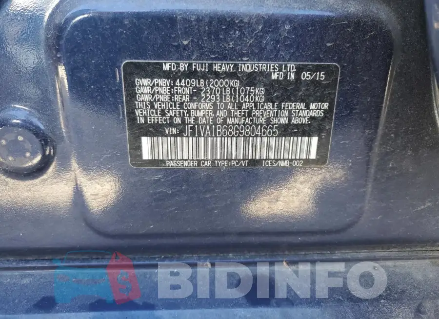 JF1VA1B68G9804665 Photo# 13