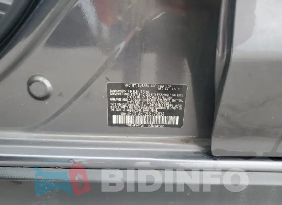 JF2GTAEC2L8225834 Photo# 13