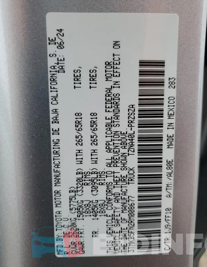 3TMKB5FN2RM008677 Photo# 13