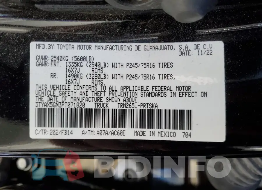 3TYAX5GN3PT071820 Photo# 13