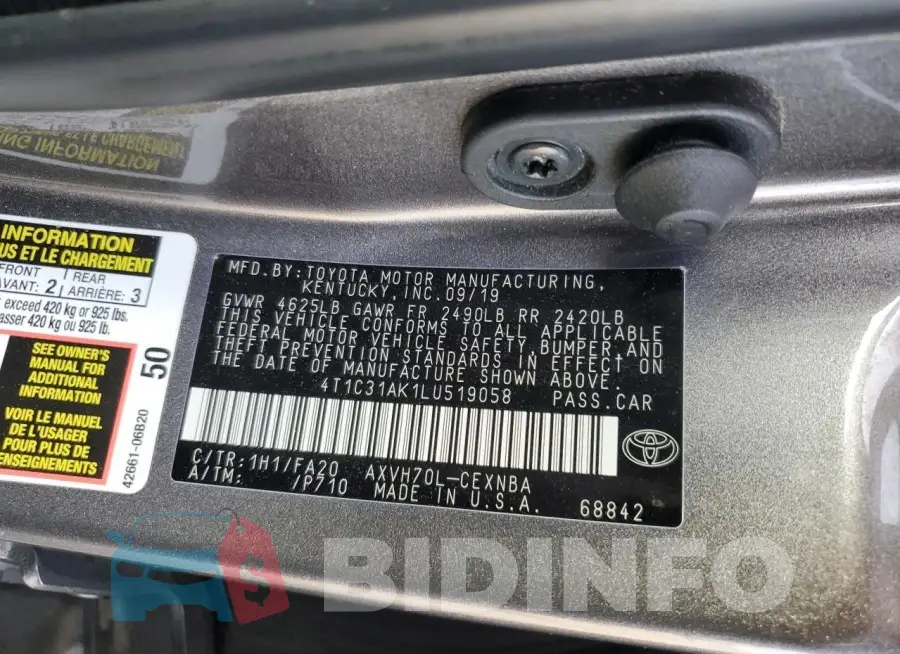 4T1C31AK1LU519058 Photo# 13