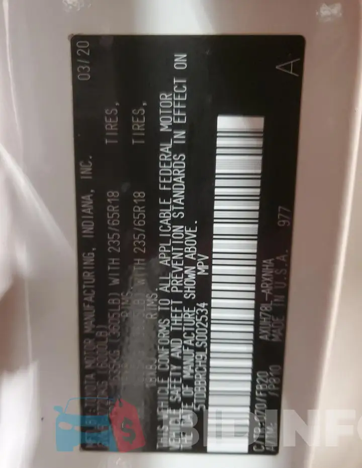 5TDBBRCH9LS002534 Photo# 14